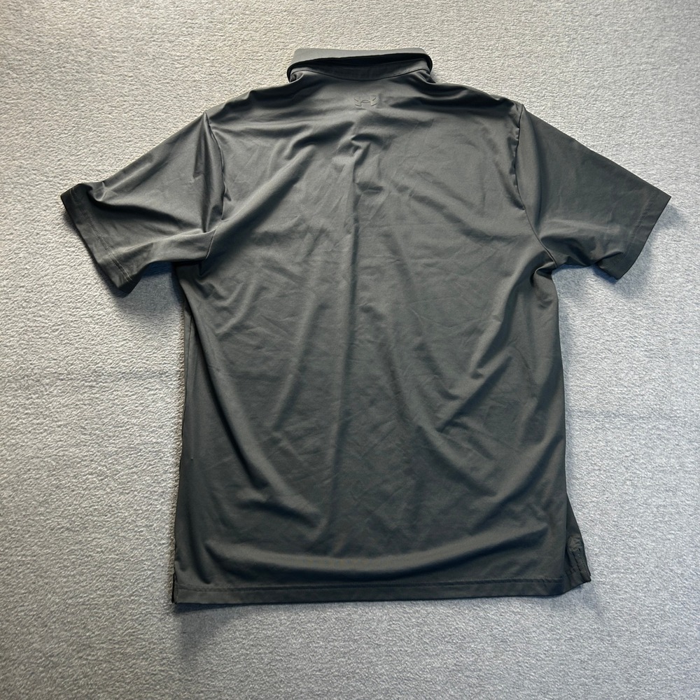 Under Armour Golf Polo Shirt Mens Large Gray USMC Marine Corps Performance - Picture 2 of 6